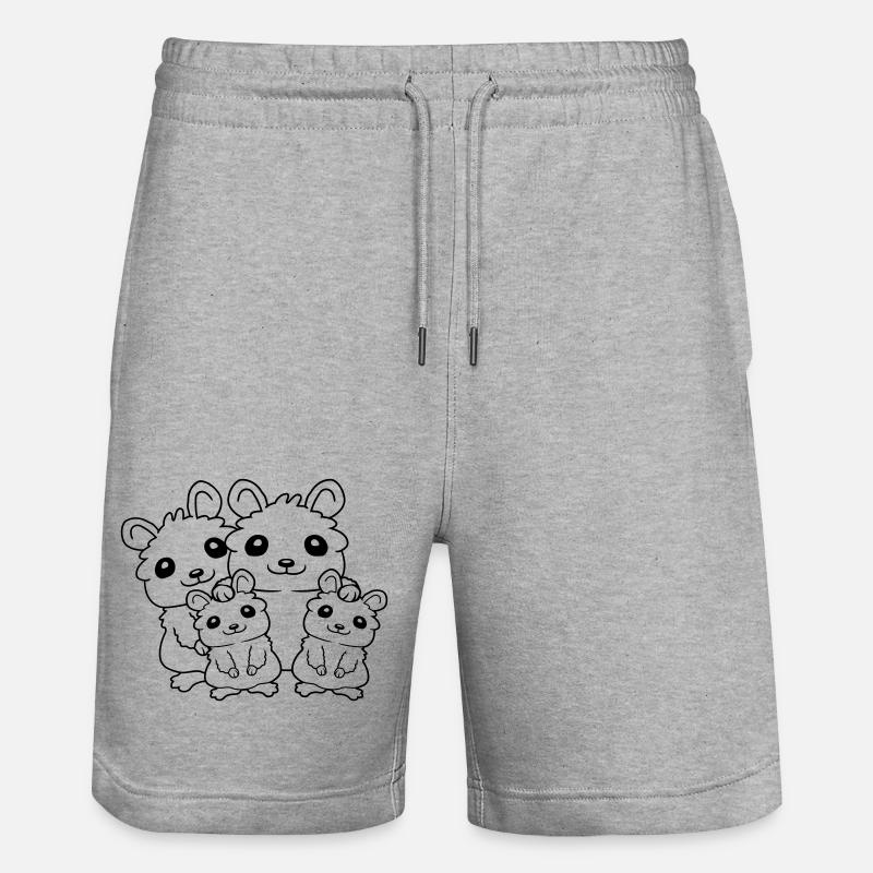 Papa Maman Enfants Hamster - Short de jogging bio TRAINER Stanley/Stella unisexe - gris chiné