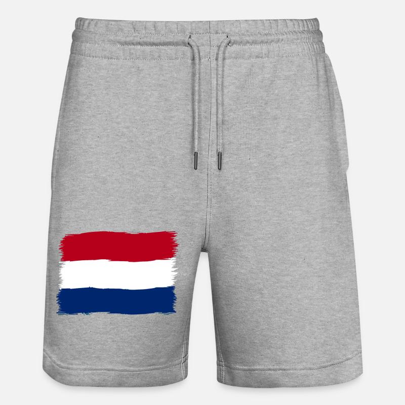 Pays-Bas - Short de jogging bio TRAINER Stanley/Stella unisexe - gris chiné