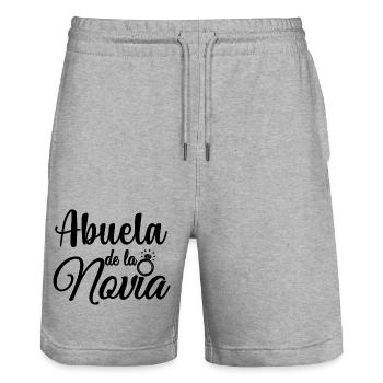 Abuela de la Novia Bride's Grandma Wedding Gift - Stanley/Stella Trainer Unisex Organic Jogging Shorts - heather grey - Front - Nik (191cm) & Marisol (170cm)