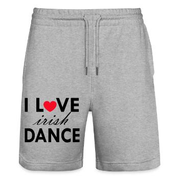 Danse Musique de danse - Short de jogging bio TRAINER Stanley/Stella unisexe - gris chiné - Devant - Nik (191cm) & Marisol (170cm)