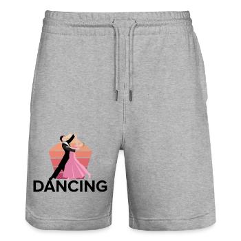 Danse Musique de danse - Short de jogging bio TRAINER Stanley/Stella unisexe - gris chiné - Devant - Nik (191cm) & Marisol (170cm)