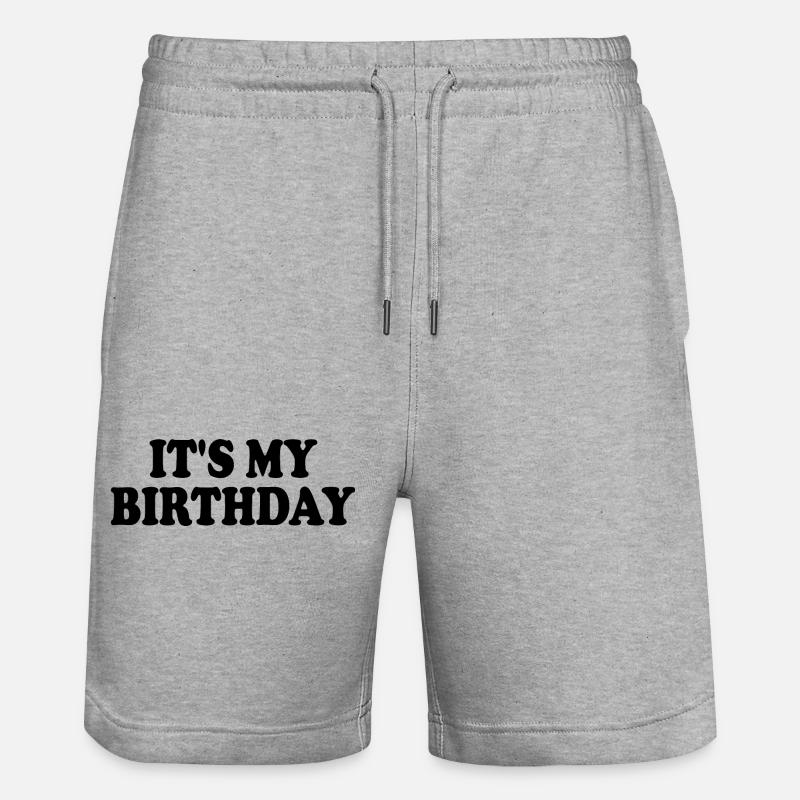 Its my birthday - Short de jogging bio TRAINER Stanley/Stella unisexe - gris chiné