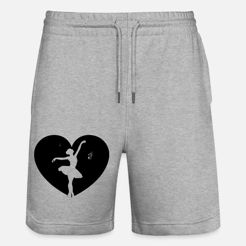 Danse Musique de danse - Short de jogging bio TRAINER Stanley/Stella unisexe - gris chiné