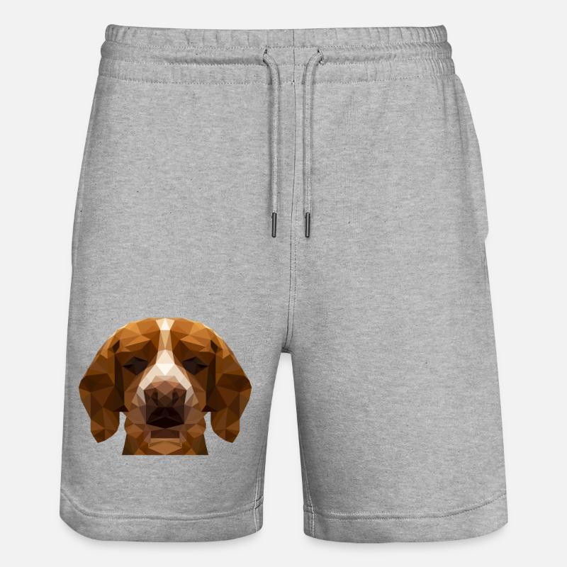 Polygone de chien beagle - Short de jogging bio TRAINER Stanley/Stella unisexe - gris chiné