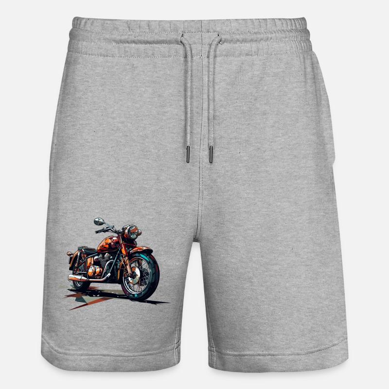 Moto de style polygonal - Short de jogging bio TRAINER Stanley/Stella unisexe - gris chiné