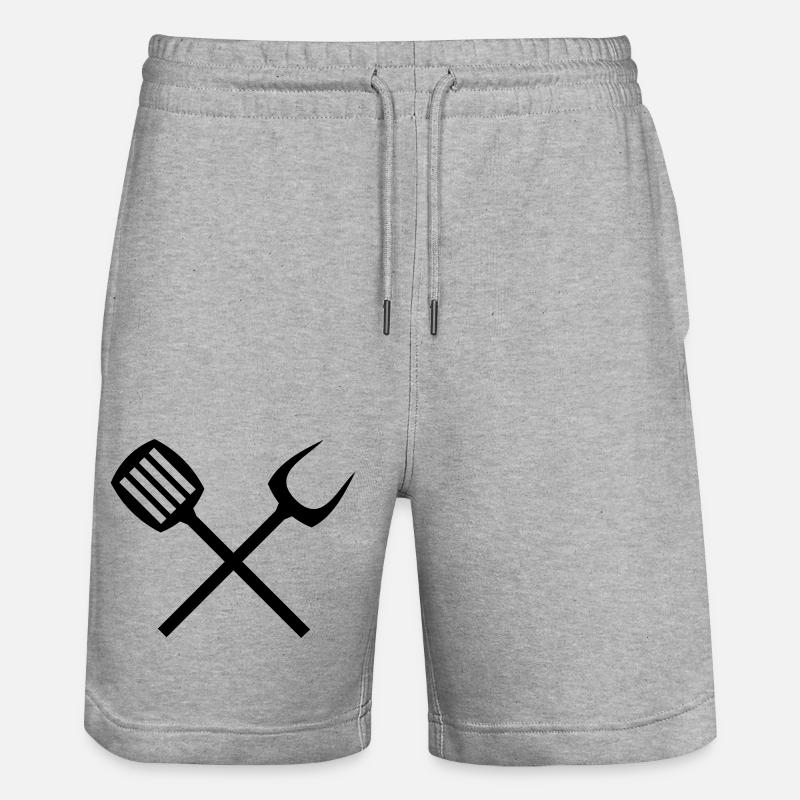 Couverts barbecue - Short de jogging bio TRAINER Stanley/Stella unisexe - gris chiné