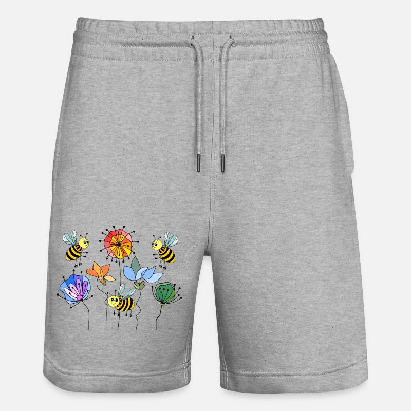 Abeilles - Short de jogging bio TRAINER Stanley/Stella unisexe - gris chiné