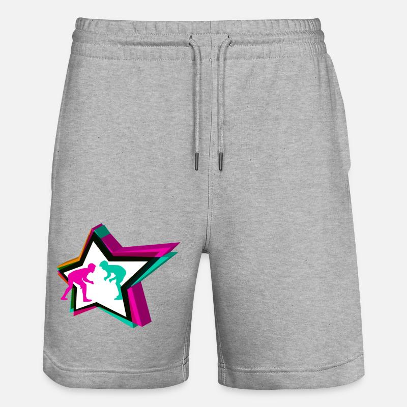 Star de la lutte - Short de jogging bio TRAINER Stanley/Stella unisexe - gris chiné