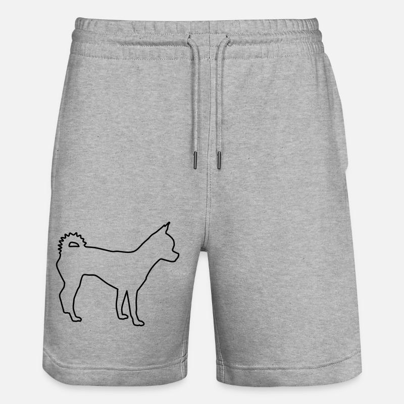 Contours de Chihuahua 1 - Short de jogging bio TRAINER Stanley/Stella unisexe - gris chiné