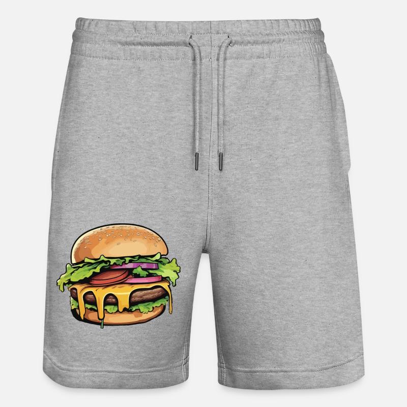 hamburger - Short de jogging bio TRAINER Stanley/Stella unisexe - gris chiné