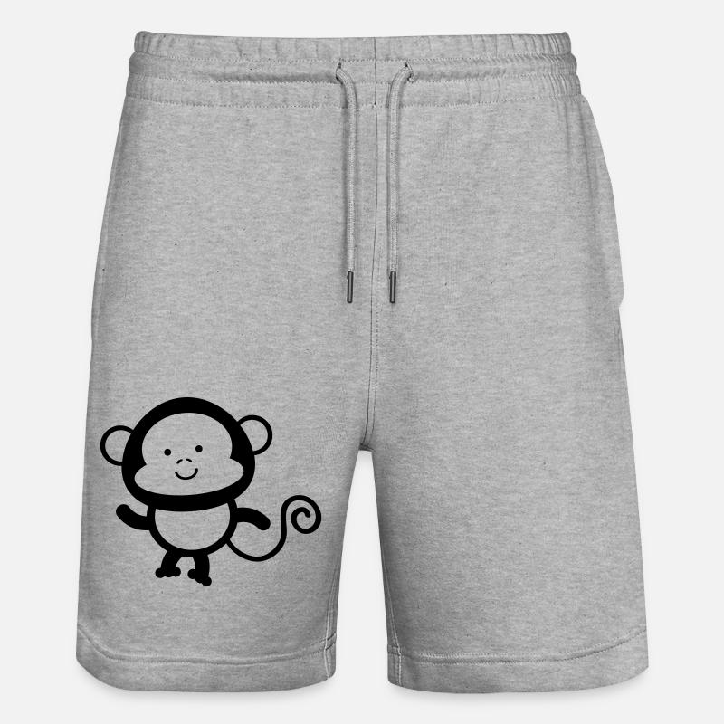 Singe - Short de jogging bio TRAINER Stanley/Stella unisexe - gris chiné