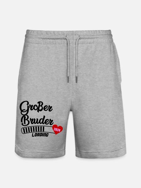 großer bruder loading 2024 - Stanley/Stella Unisex Bio Joggingshorts Trainer - Grau meliert