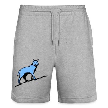Loup Loup - Short de jogging bio TRAINER Stanley/Stella unisexe - gris chiné - Devant - Nik (191cm) & Marisol (170cm)