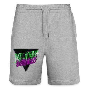 earth present vegetarian pro vegan animal rights - Stanley/Stella Unisex Bio Joggingshorts Trainer  - Grau meliert - Vorne - Nik (191cm) & Marisol (170cm)