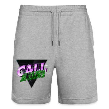 birthday present family party humor happy - Stanley/Stella Trainer Unisex Organic Jogging Shorts - heather grey - Front - Nik (191cm) & Marisol (170cm)
