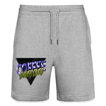 statement gift idea bodybuilding bubaprints - Stanley/Stella Unisex Bio Joggingshorts Trainer  - Grau meliert - Vorne - Nik (191cm) & Marisol (170cm)