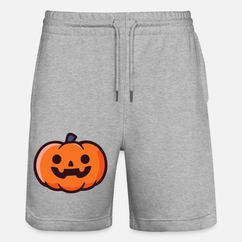 Citrouille mignonne - Short de jogging bio TRAINER Stanley/Stella unisexe - gris chiné
