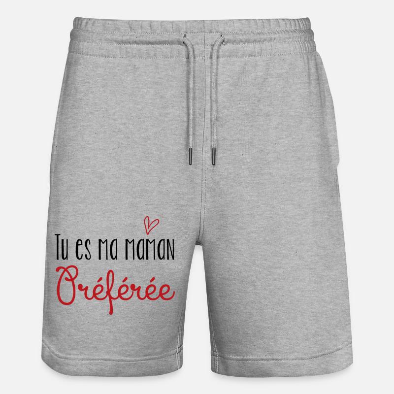 Tu es maman preferee - Short de jogging bio TRAINER Stanley/Stella unisexe - gris chiné