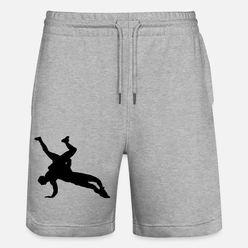 Conception de silhouette de lutte - Short de jogging bio TRAINER Stanley/Stella unisexe - gris chiné