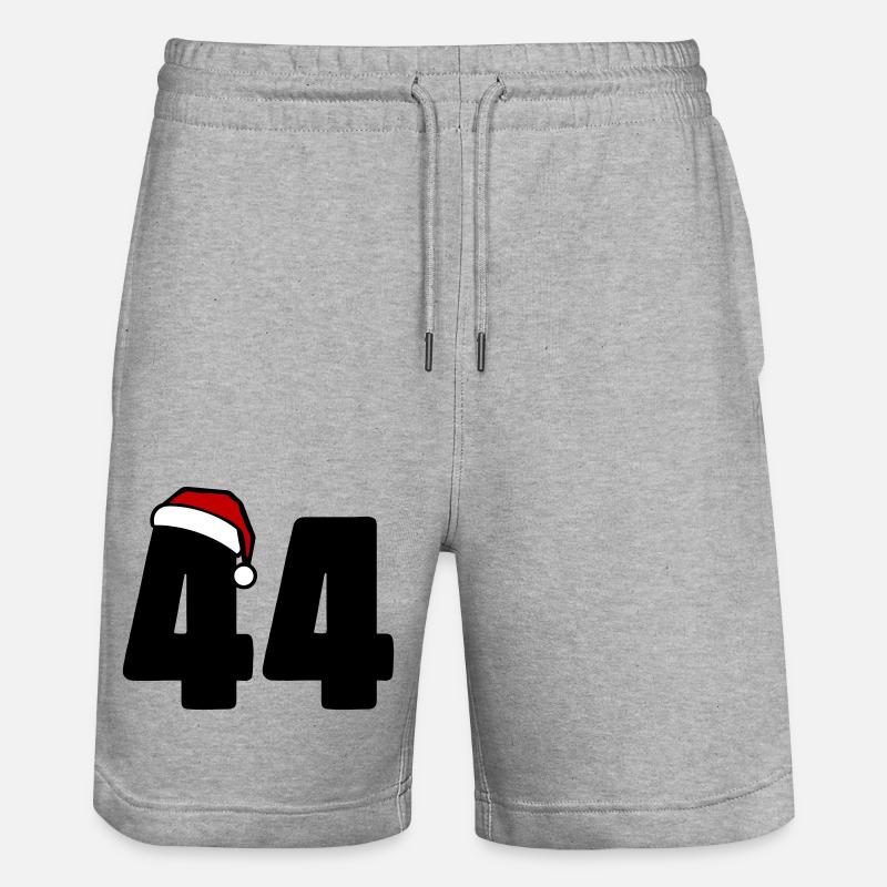 44 Numéro Noël - Short de jogging bio TRAINER Stanley/Stella unisexe - gris chiné