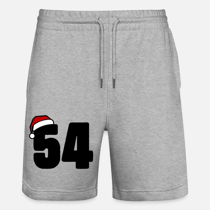 54 Numéro Noël - Short de jogging bio TRAINER Stanley/Stella unisexe - gris chiné