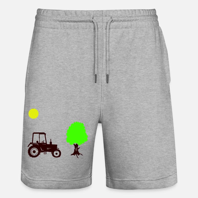 Tracteur 1 - Short de jogging bio TRAINER Stanley/Stella unisexe - gris chiné