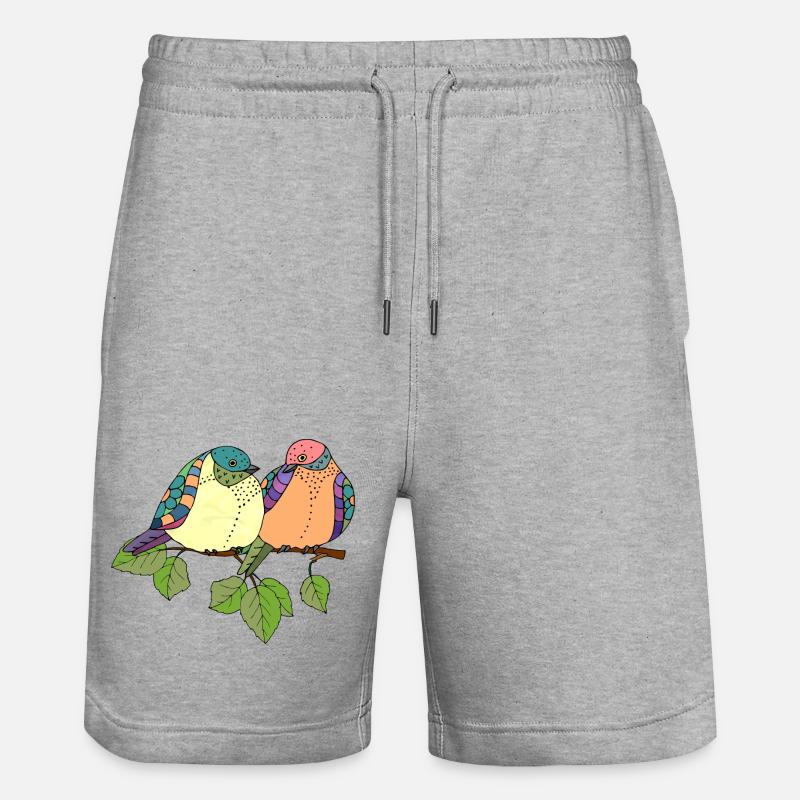 Oiseaux - Short de jogging bio TRAINER Stanley/Stella unisexe - gris chiné