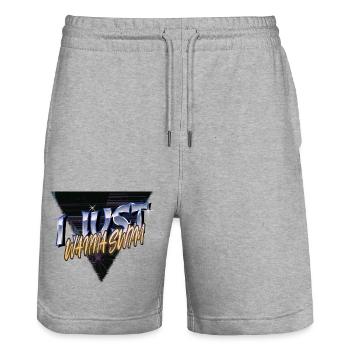 beach swim team apnoe swimmers happy - Stanley/Stella Unisex Bio Joggingshorts Trainer  - Grau meliert - Vorne - Nik (191cm) & Marisol (170cm)
