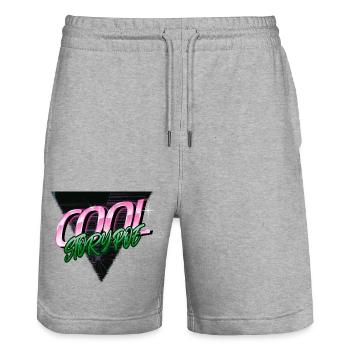 birthday present idea animal book fan book reader - Stanley/Stella Unisex Bio Joggingshorts Trainer  - Grau meliert - Vorne - Nik (191cm) & Marisol (170cm)