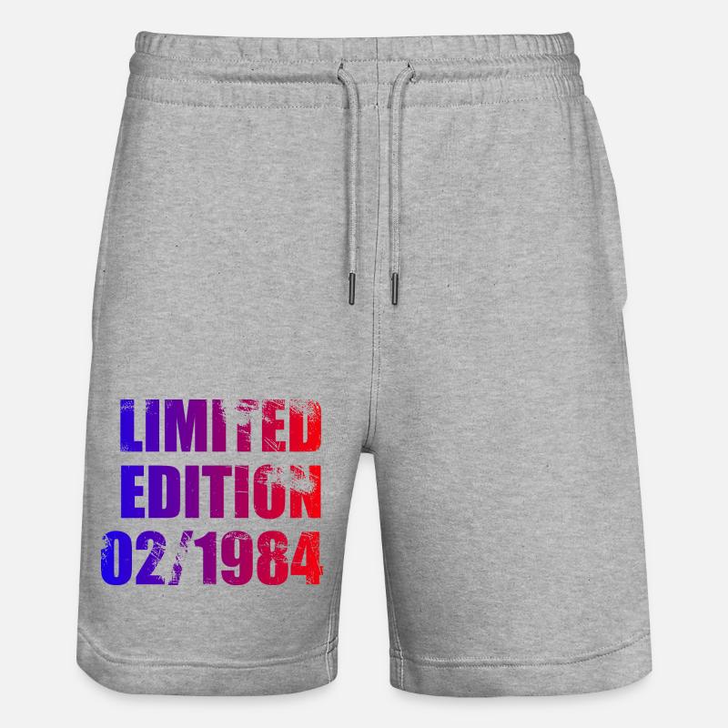 40e anniversaire édition limitée 02/1984 - Short de jogging bio TRAINER Stanley/Stella unisexe - gris chiné