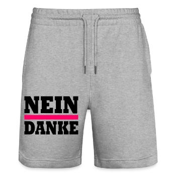 Nein danke - Stanley/Stella Unisex Bio Joggingshorts Trainer  - Grau meliert - Vorne - Nik (191cm) & Marisol (170cm)