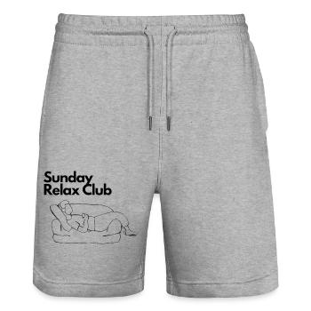 Sunday Relax Club - Stanley/Stella Unisex Bio Joggingshorts Trainer  - Grau meliert - Vorne - Nik (191cm) & Marisol (170cm)