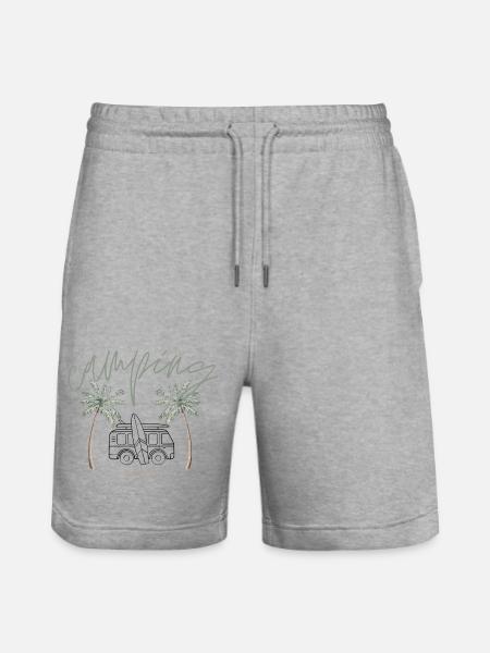 Camping - Surf Club - Stanley/Stella Trainer Unisex Organic Jogging Shorts - heather grey