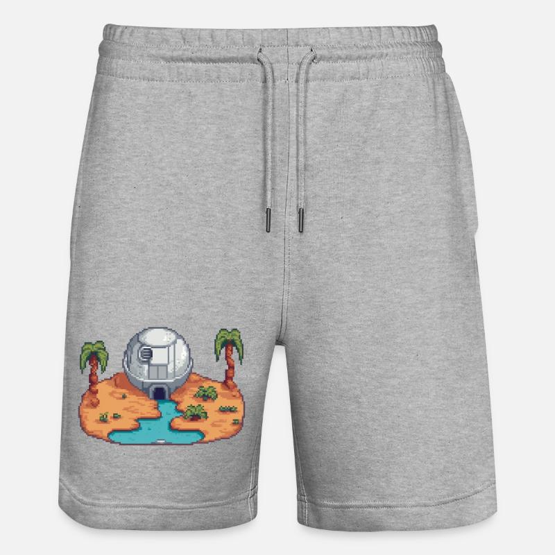 Escapade galactique - Short de jogging bio TRAINER Stanley/Stella unisexe - gris chiné