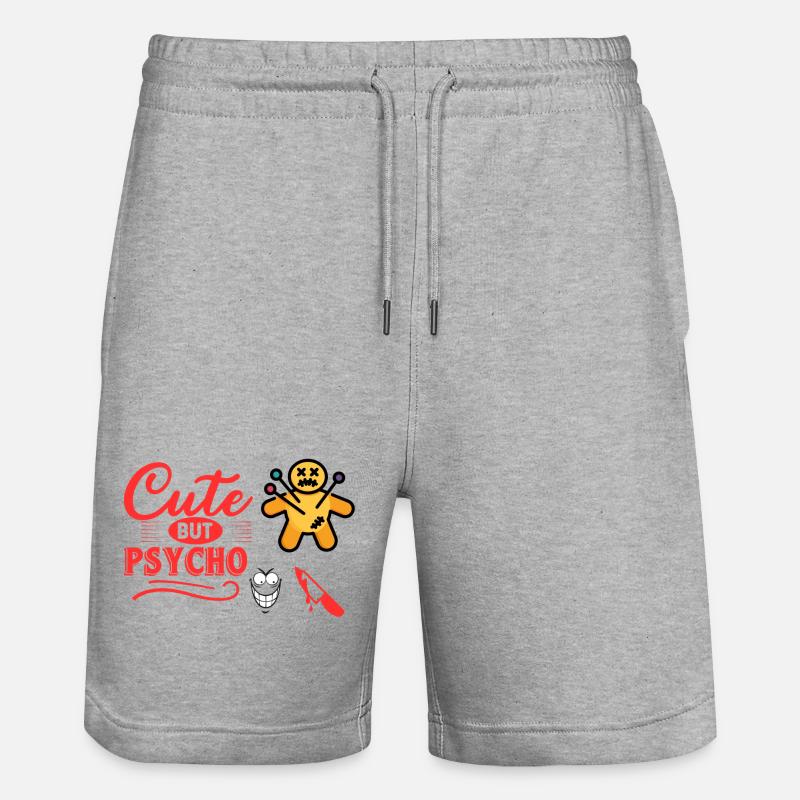 Chaussure psycho mignonne - Short de jogging bio TRAINER Stanley/Stella unisexe - gris chiné