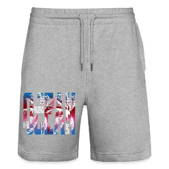 Summer Ocean Riders - Stanley/Stella Unisex Bio Joggingshorts Trainer  - Grau meliert - Vorne - Nik (191cm) & Marisol (170cm)