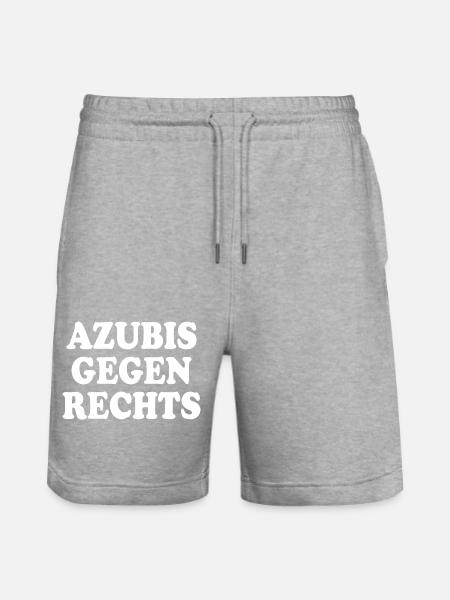 Azubis gegen rechts - Stanley/Stella Unisex Bio Joggingshorts Trainer  - Grau meliert