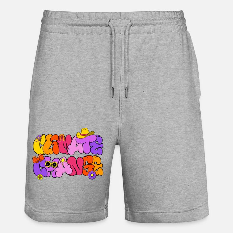 Changement climatique, Changement climatique - Short de jogging bio TRAINER Stanley/Stella unisexe - gris chiné