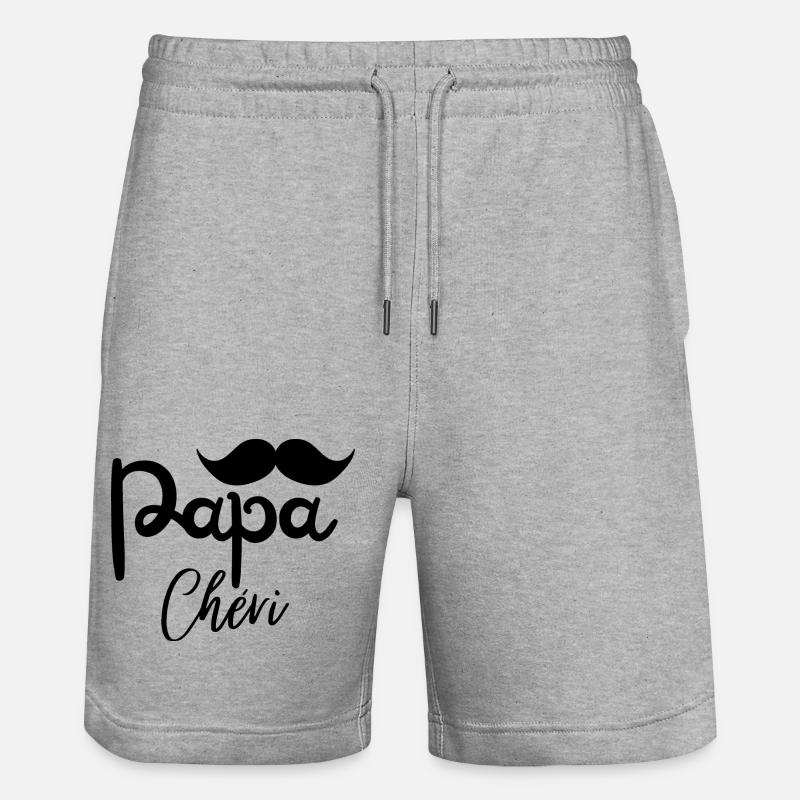 papa chéri - Short de jogging bio TRAINER Stanley/Stella unisexe - gris chiné