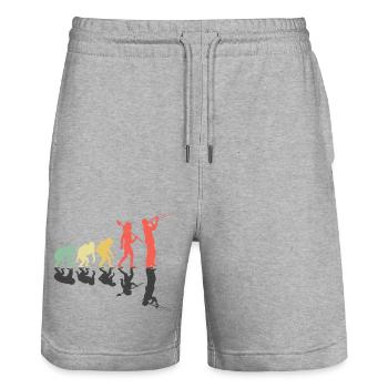 Posaunist Posaunist Evolution Marching Band - Stanley/Stella Unisex Bio Joggingshorts Trainer  - Grau meliert - Vorne - Nik (191cm) & Marisol (170cm)