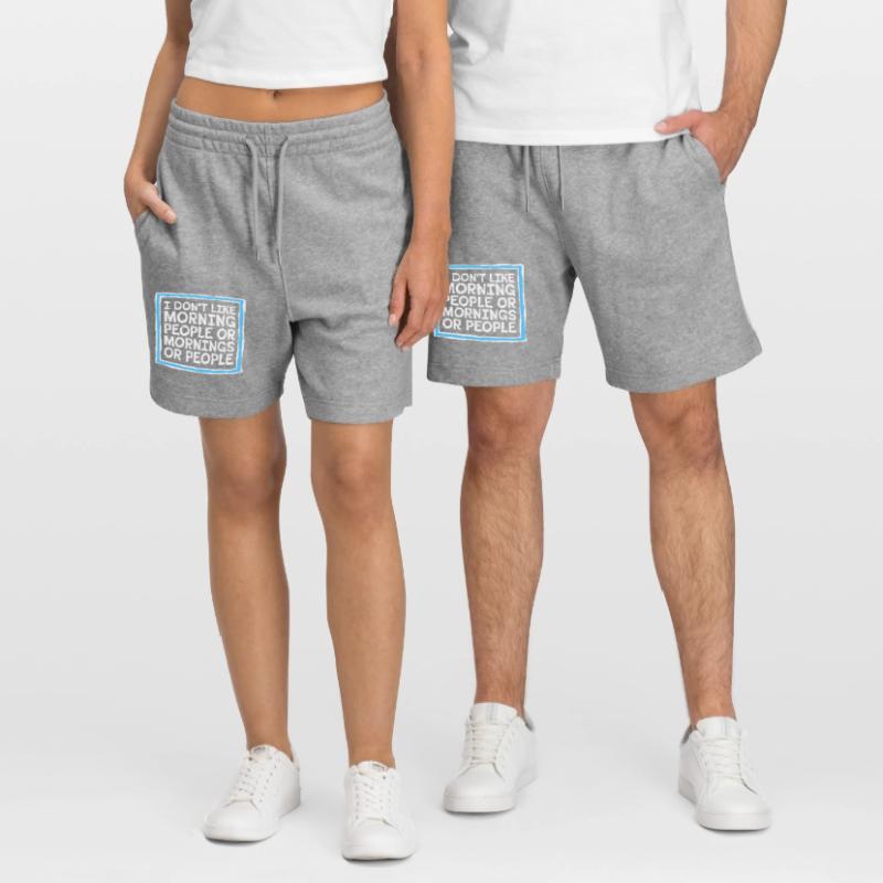 Lustig, ich mag den Morgen oder den Morgen oder die Menschen nicht Stanley/Stella Unisex Bio Joggingshorts Trainer 