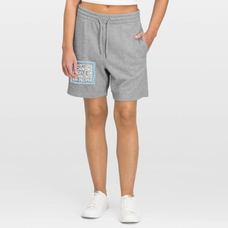 Lustig, ich mag den Morgen oder den Morgen oder die Menschen nicht Stanley/Stella Unisex Bio Joggingshorts Trainer 