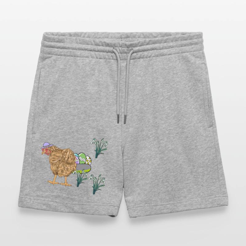 Chicken Poultry Eggs Nest Easter Eggs Easter Stanley/Stella Trainer Unisex Organic Jogging Shorts