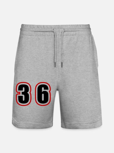 36 Number College - Stanley/Stella Trainer Unisex Organic Jogging Shorts - heather grey