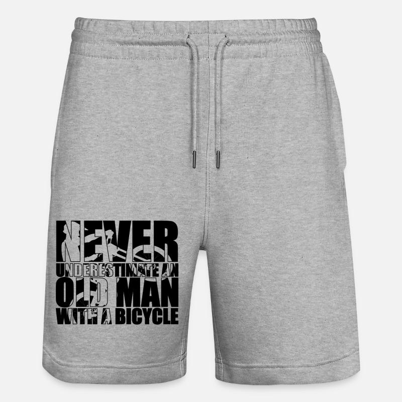Drôle de dicton de bicyclette - Short de jogging bio TRAINER Stanley/Stella unisexe - gris chiné