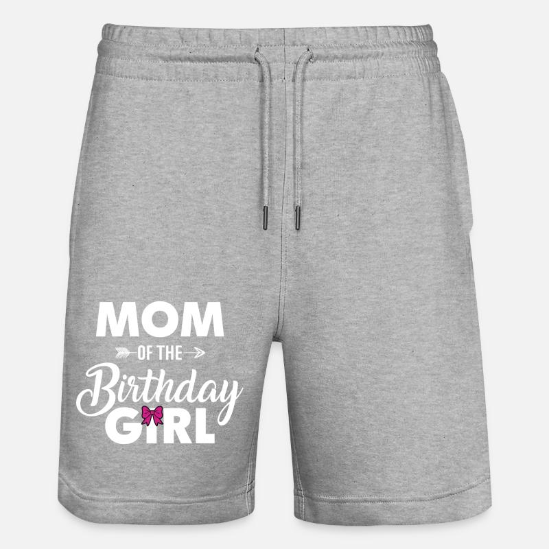 Maman de la fille d’anniversaire - Short de jogging bio TRAINER Stanley/Stella unisexe - gris chiné