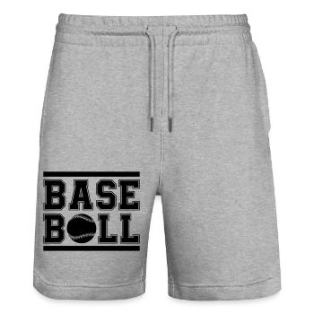 base-ball - Short de jogging bio TRAINER Stanley/Stella unisexe - gris chiné - Devant - Nik (191cm) & Marisol (170cm)