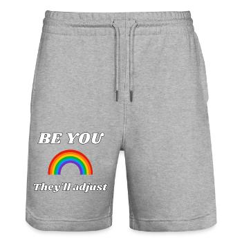 Be You Rainbow Funny Pride Month Coming Out - Short de jogging bio TRAINER Stanley/Stella unisexe - gris chiné - Devant - Nik (191cm) & Marisol (170cm)
