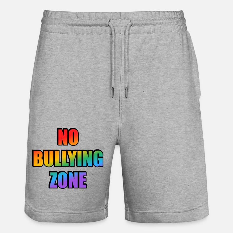 Arrêtez d’intimider les LGBTQ - Short de jogging bio TRAINER Stanley/Stella unisexe - gris chiné