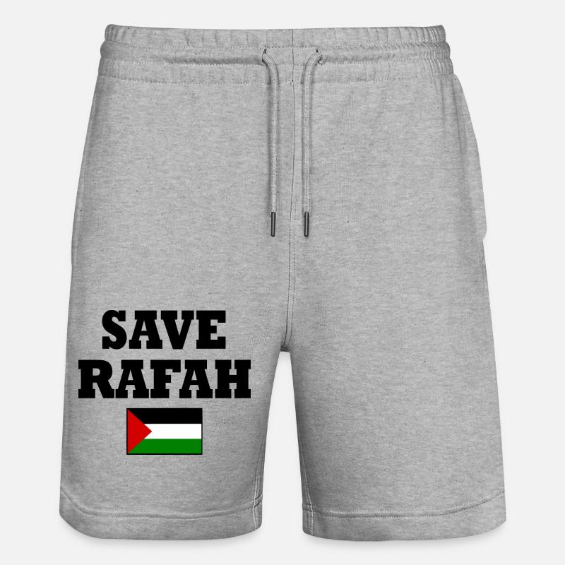 Save rafah - Short de jogging bio TRAINER Stanley/Stella unisexe - gris chiné